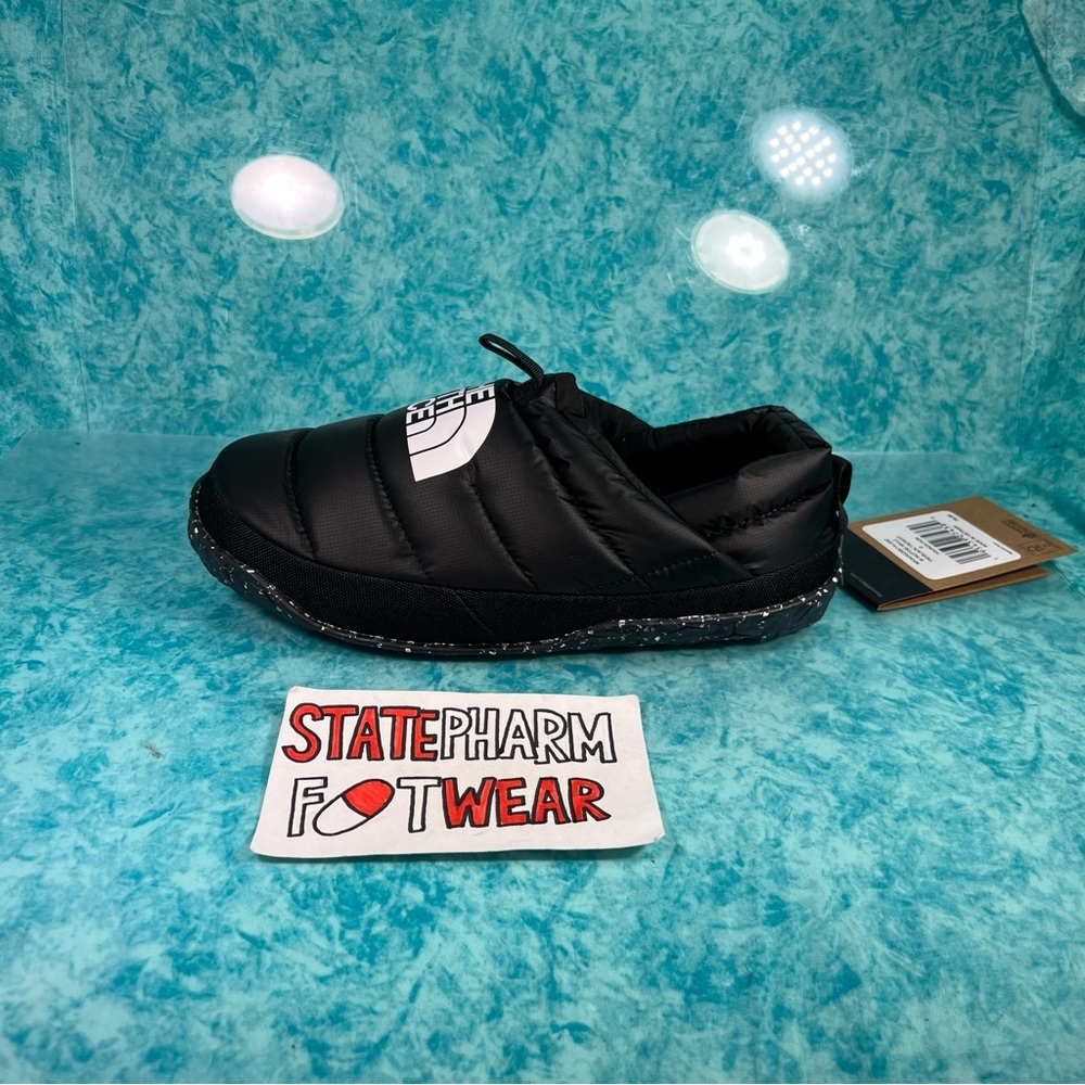 The North Face Black Quilted Slip-On Slippers with Speckled Sole - Picture 2 of 5